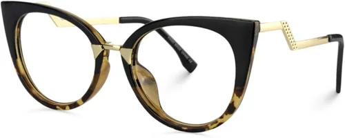 Vista 2 de Zeelool Elegantes lentes de bloqueo de luz azul ojo de gato de gran tamaño para mujer Jacqueline FP0669