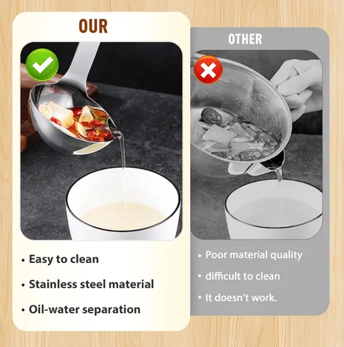 Vista 5 de Stainless Steel Oil Separator Soup Ladle,2026 NEW Fat separator，2