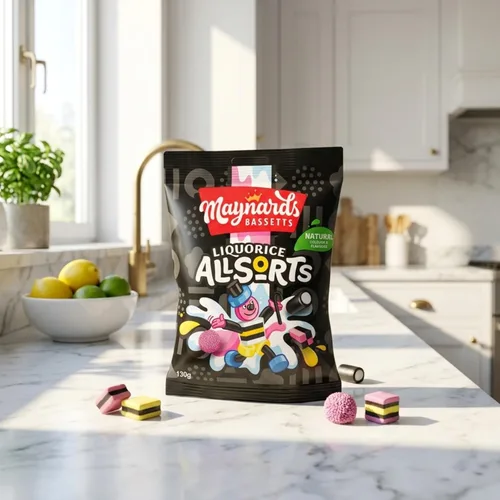 Vista 3 de Maynards Bassetts Regaliz Allsorts 4.59 oz, dulces tradicionales