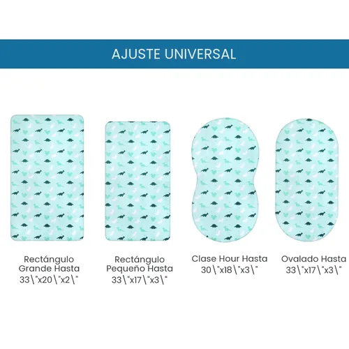 Vista 5 de Sábanas para moisés, paquete de 4 para bebés, sábanas para moisés Aqua + azul marino