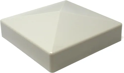 Vista 11 de Tapa para poste de valla de vinilo piramidal de plástico de 5 x 5 (5.000 in x 5.000 in), color negro o blanco, múltiples cantidades para postes