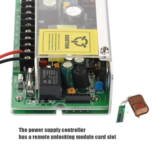 Vista 6 de Fuente de alimentación de 12 V/5 A para puerta de casa inteligente Sistema de control de acceso Soporte de interruptor Función de sobredescarga