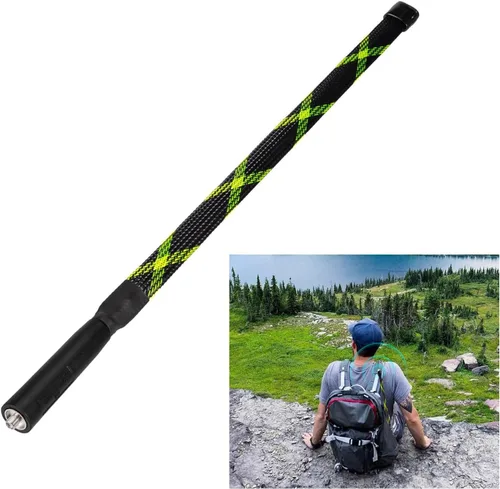Vista 2 de Bingfu Doble banda VHF UHF 136-520MHz 18.7 pulgadas plegable camuflaje CS táctico SMA hembra jamón antena de radio para BaoFeng UV-5R UV-82 BF-F8HP