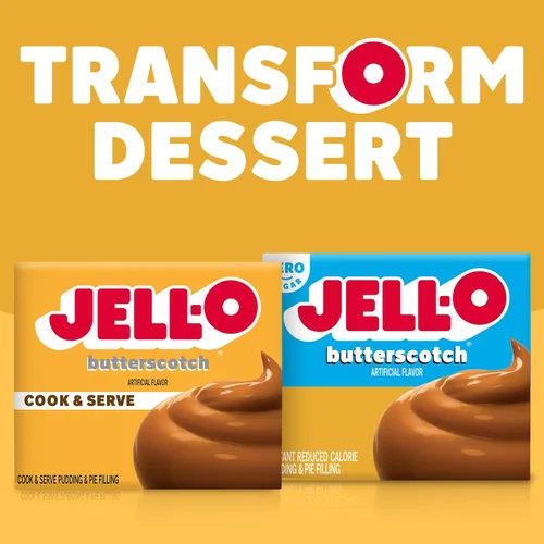 Vista 7 de Jell-O Cook & Serve Mezcla de Pudín y Relleno para Pastel de Butterscotch, Caja de 3.5 oz