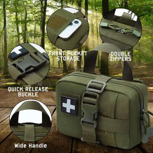 Vista 3 de Molle Rip Away Ifak bolsa táctica de primeros auxilios bolsa de utilidad médica EMT bolsa sólo