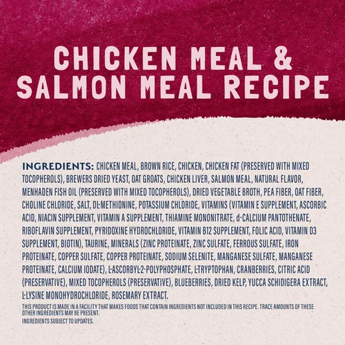 Vista 4 de Natural Balance Alimento ultra seco original para gatos, receta de harina de pollo y salmón, salud de todo el cuerpo para gatitos a gatos adultos, 6