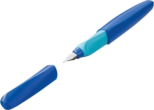 Vista 19 de Pelikan Pluma estilográfica Twist 946806 con 1 cartucho de tinta, punta media, color negro, en caja