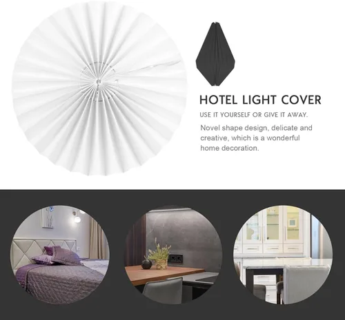 Vista 9 de Beaupretty Lámpara de papel para lámpara colgante, lámpara de origami, lámpara colgante, plisado, pantalla decorativa, farol, cubiertas