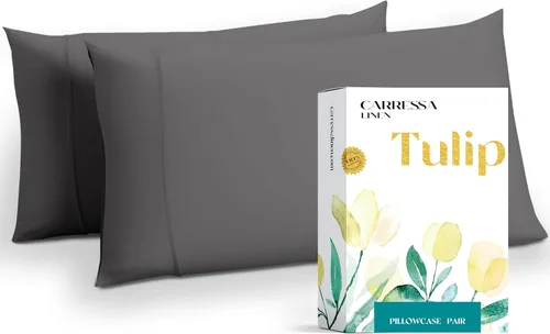 Vista 38 de Carressa Linen - Juego de sábanas individuales 100% algodón egipcio - Juego de sábanas individuales de 800 hilos de algodón egipcio