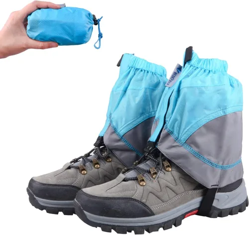 Vista 8 de TRIWONDER Polainas de tobillo bajas ligeras e impermeables para senderismo, caminar, mochilero
