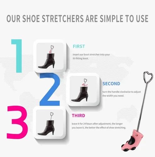 Vista 5 de Estirador de zapatos para hombres y mujeres, expansor de zapatos de 4 vías, resuelve los problemas de juanetes y otros problemas de pies causados