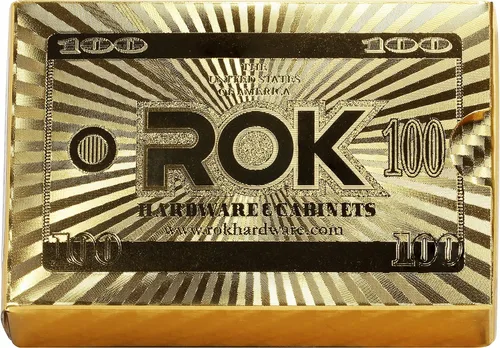 Vista 3 de Rok 24K oro 100 dólar Bill Foil Flexible resistente al agua plástico 52 póker naipes cubierta para juego de mesa