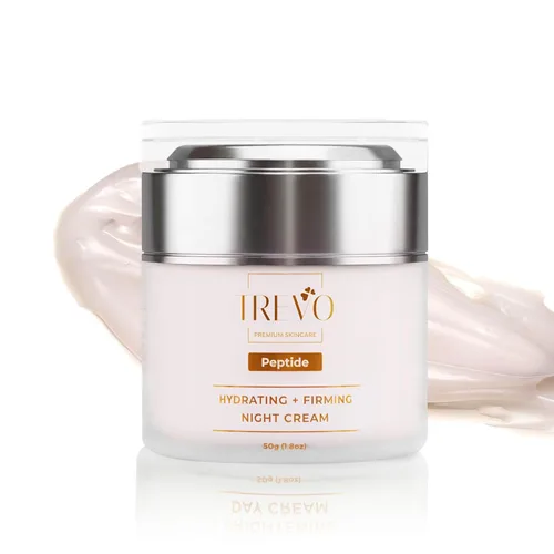 Vista 2 de Trevo Crema de noche hidratante y reafirmante con péptido, crema facial antienvejecimiento avanzada, hidratante facial hidratante, péptidos, retinol