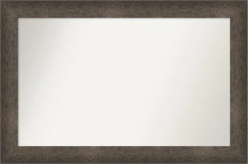Vista 84 de Amanti Art Espejo de pared personalizado no biselado (25 x 25 pulgadas), marco de bronce acentuado, varios tamaños personalizados, espejo de baño