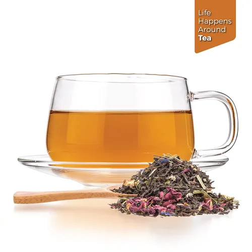 Vista 3 de Tealyra - Milady Grey - Delicioso té negro de hojas sueltas - Pétalos de rosa y citronela con naranja - Cafeína media - Mezcla - Todo natural - 3.88