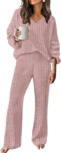 Vista 12 de Conjuntos de otoño para mujer RUMIA 2025 Conjuntos de suéter de vacaciones a juego para descanso (S-2XL)