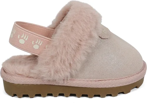 Vista 3 de BEARPAW Zapatos infantiles unisex de gamuza con forro de piel sintética - Zapatos de bebé de fondo duro para niños y niñas - Zapatillas de cuero