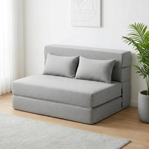Vista 18 de SUYOLS Sofá Cama Plegable con Almohadas - Silla Convertible Sofá de Piso y Colchón para Dormir, Sleeper de Espuma Viscoelástica Plegable para Sala