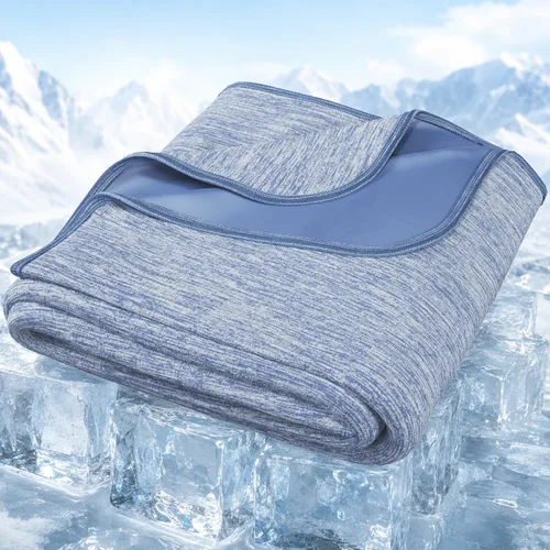 Vista 10 de Degrees of Comfort - Manta de enfriamiento tamaño Queen, mantas de verano para personas que duermen con calor, Q-Max>0.4 Fibra fresca, ropa de cama