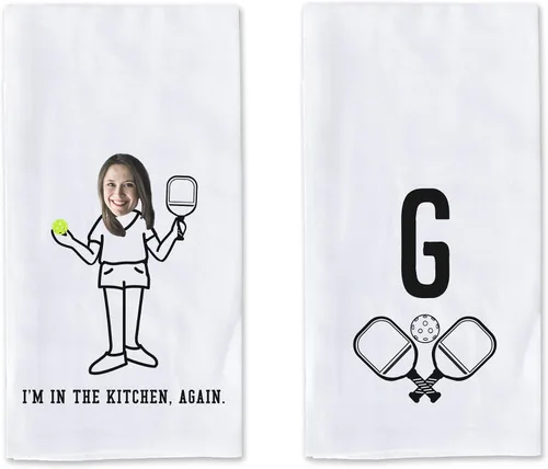 Vista 14 de Toalla de cocina personalizada para BBQ Kings – Divertido juego de toallas de cocina. 100% algodón hilado en anillo puro, toallas de cocina súper