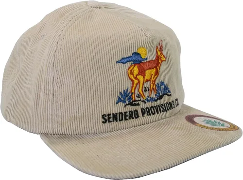 Vista 6 de Sombrero Snapback con logotipo bordado de pana Pronghorn Tan, Beige Bronceado