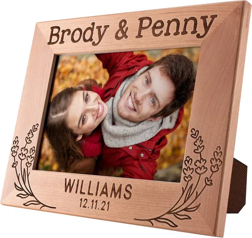 Vista 8 de Regalos de aniversario para él, ella – Marcos de fotos de amor personalizados para parejas con nombre – 4 x 6 – Regalos de San Valentín