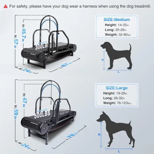 Vista 9 de Non-Motorized Dog Treadmill for Large/Medium Dogs with Pedometer, Wide Running Slatmill, Self-Powered with Brake, 5-Level Incline, Heavy Duty