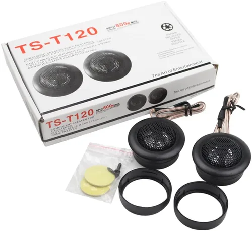 Vista 3 de Altavoz de agudos para automóvil de 1 pulgada, 200 W, cúpula de seda, tweeters componente de audio, sistema de altavoces premium, kit de tweeter