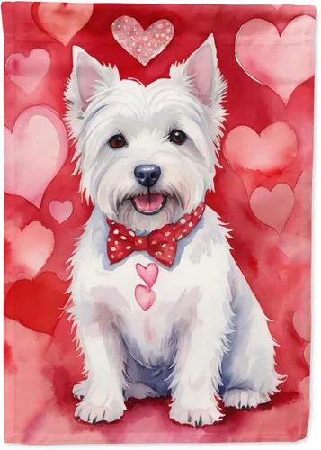 Vista 47 de Caroline's Treasures DAC5252GF Affenpinscher - Bandera de jardín con texto en inglés "My Valentine", bandera decorativa para patio exterior, patio