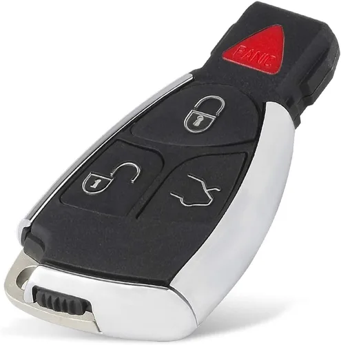 Vista 3 de Keymall Keyless Entry Remote Car Key FOB Shell Case 3 Button+Panic para Mercedes-Benz CLS C E S (Solo tiene un soporte de batería)