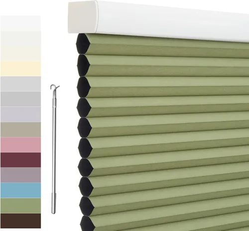 Vista 14 de Tonature Persianas Celulares de Tamaño Personalizado para Ventanas Cortinas Blackout sin Cordón Persianas Enrollables Protección UV Aislamiento