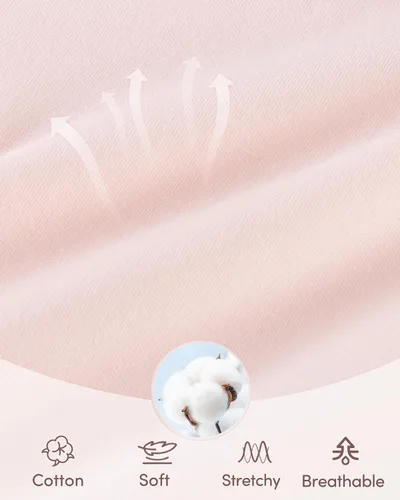 Vista 2 de Domee Paquete de 8 calzoncillos de algodón para niñas adolescentes