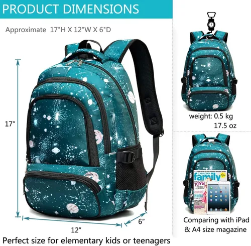 Vista 3 de Mochilas para niños y niñas, escuela primaria, jardín de niños