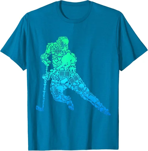 Vista 16 de Jugador de hockey sobre hielo Camiseta de hockey sobre hielo para hombres y niños Asphalt Grey