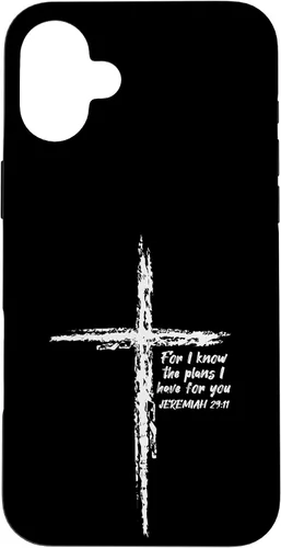 Vista 23 de Cross I Know The Plans Verse Bible Jesus God - Funda de regalo cristiana para iPhone 17