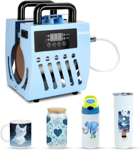 Vista 10 de Máquina de prensa de calor para vasos MAIKESUB para vasos en blanco de 16-30 oz Skinny Jar de vidrio con configuración de temperatura y temporizador