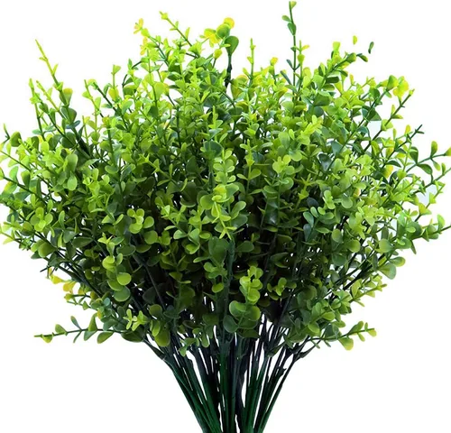 Vista 16 de PASYOU Planta artificial de Aglaonema, plantas falsas de Codiaeum Variegatum, 2 unidades, arbustos de plástico de hoja perenne de magnolia