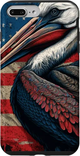 Vista 12 de Funda para iPhone 16 Pelican Bird Patriotic Vintage American Flag Pelícano