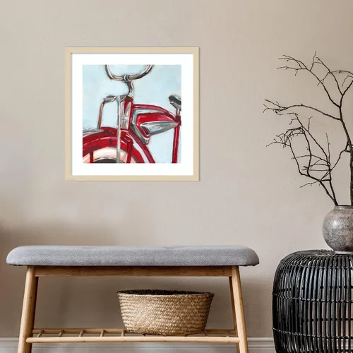 Vista 5 de Amanti Art Framed Wall Art Print 21x21 Retro Cycle II by Ethan Harper, Abstract Wall Art, Mid Century Modern Decor, Medium Poster Painting Artwork