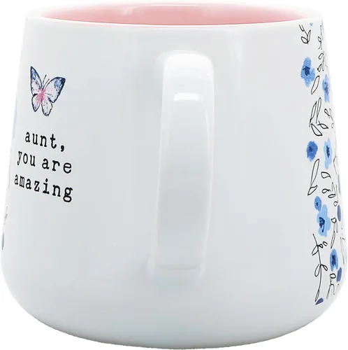 Vista 4 de Pavilion Gift Company - Aunt, you are amazing - Taza de cerámica de 18 onzas, regalo del día de la madre, taza de café para tía, 1 unidad