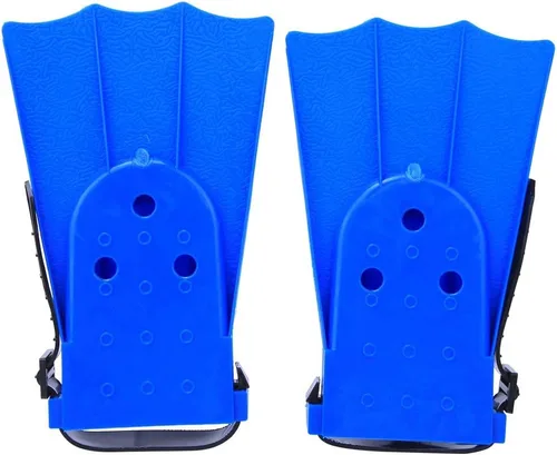 Vista 9 de Un par de aletas de natación de PVC para niños, aletas de natación de 7.48 x 4.53 pulgadas, aletas ligeras de buceo y entrenamiento de natación