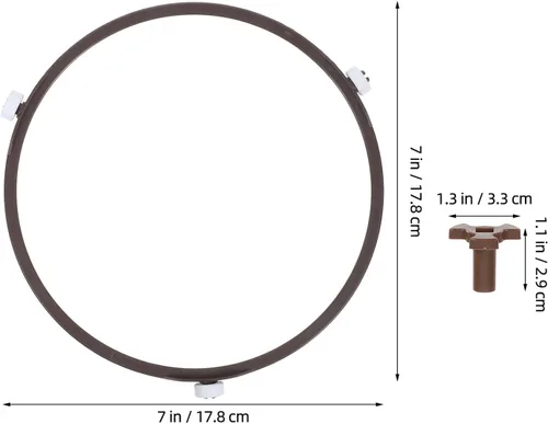 Vista 9 de Microwave Tray Roller Ring Support, 17.8cm ABS Turntable Base