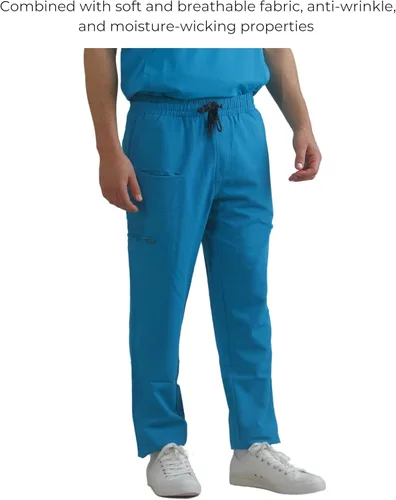 Vista 6 de Members Only Pantalón médico Hampton con parte inferior abierta para hombre uniforme médico uniforme de hospital