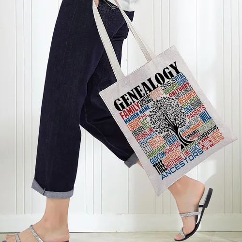Vista 4 de BWWKTOP Genealogist Tote Bag Genealogía Regalos Historiador Investigador Bandolera Familiar Historiador Regalos
