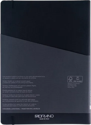 Vista 9 de Fabriano Ecoqua Plus - Cuaderno oculto en espiral, 8.3 x 11.7 pulgadas, A4, punteado, negro