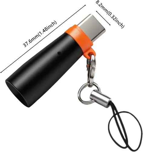 Vista 2 de Encendedor Eléctrico USB-C. Resistente al Viento y al Agua. Alimentado por Teléfono o Banco de Energía, mini, Ligero, Activado al Conectarse a una