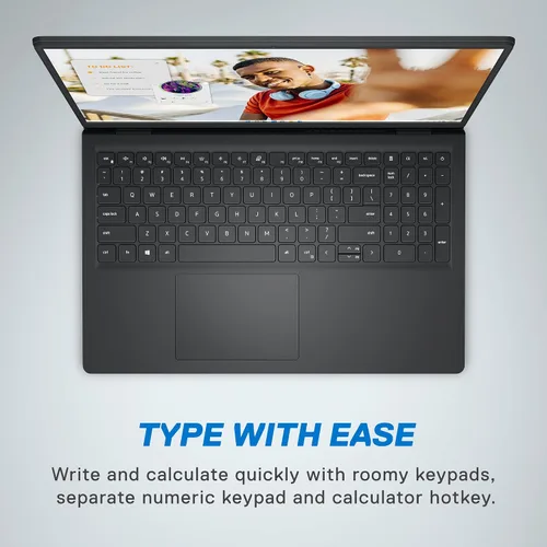 Vista 9 de Dell Laptop Inspiron 15 3535, pantalla FHD de 15.6 pulgadas (1920 x 1080), procesador AMD Ryzen 5 7520U, memoria RAM DDR4 de 8 GB, SSD de 512 GB