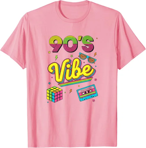 Vista 101 de 90s Nostalgia Retro Apparel - 90'S Vibe Retro T-Shirt Negro
