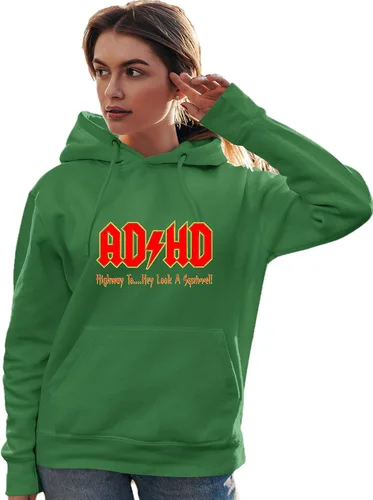 Vista 62 de Go All Out Sudadera con capucha para hombre y mujer con texto en inglés "Highway To Hey Look A Squirrel