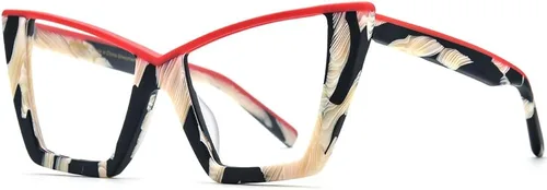 Vista 18 de HEPIDEM Gafas de acetato multicolor degradadas con marco para mujer, gafas grandes grandes 2023